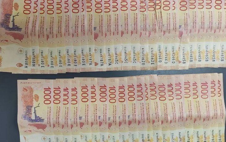 Los billetes de 1.000 pesos que recibió eran falsos.