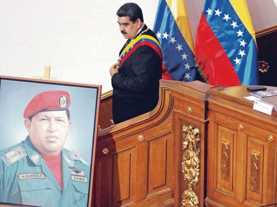 gambeta. Nicolás Maduro presentó ayer su informe anual ante la Asamblea Constituyente, debido a su desconocimiento del parlamento.&nbsp;