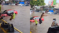 La competencia de clavados viral en el Mercado de Abastos.