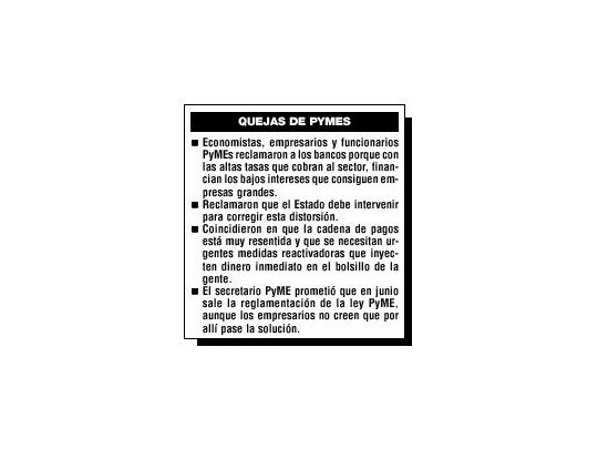 Acusan que empresas grandes dejan sin crédito a las PyMEs