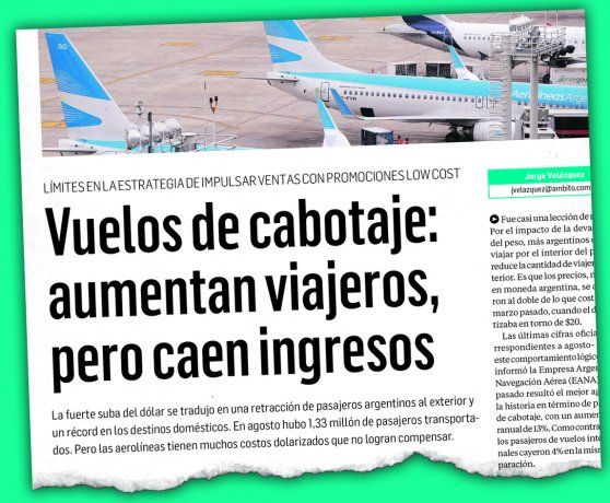 alerta. Ámbito Financiero advirtió hace casi tres meses que algo no cerraba en el boom de pasajeros domésticos con tarifas low cost.