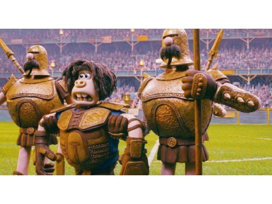 el cavernícola. Fútbol en los tiempos de la Edad de Piedra y de Bronce, en una película original y con el inconfundible toque de los creadores de Wallace & Gromit