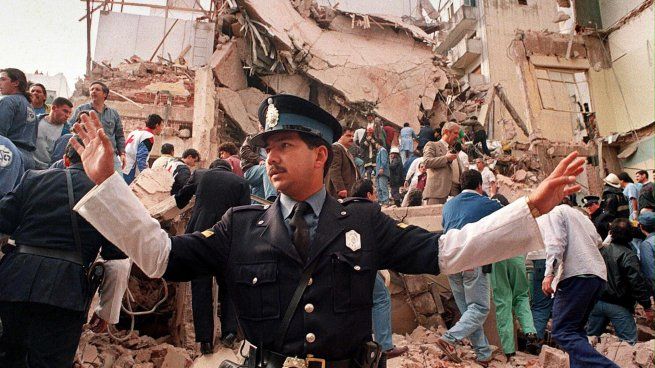 La AMIA después de la explosión.&nbsp;