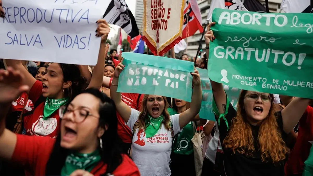 Latin America was painted green on global action for the legalization of abortion