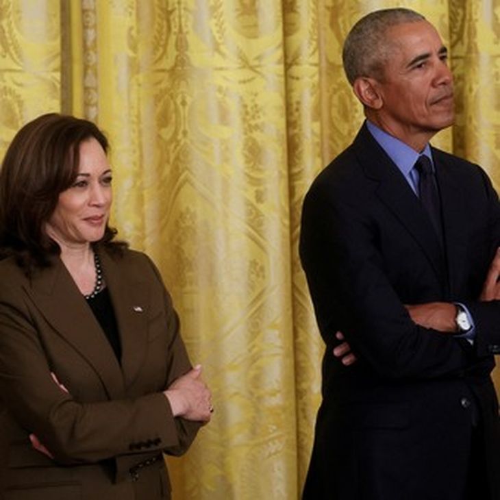 Obama respaldó fuertemente a Harris en el acto demócrata.