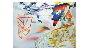 Una de las obras que Alejandra Seeber exhibe en la muestra colectiva neoyorquina «¡Abstracta tú!», de la que también es curadora.