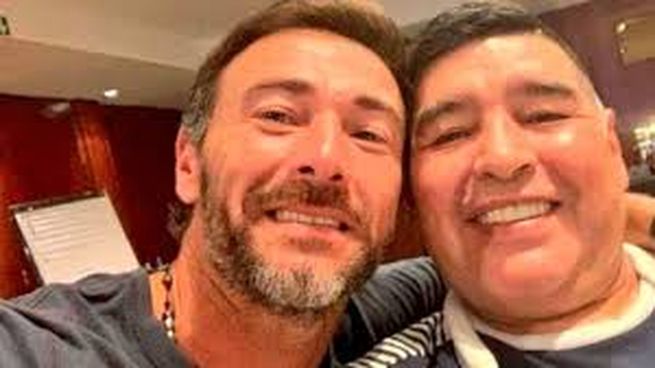 La última foto que se sacaron el Kily González y Diego Maradona.