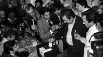 Raúl Alfonsín durante los comicios de octubre de 1983.