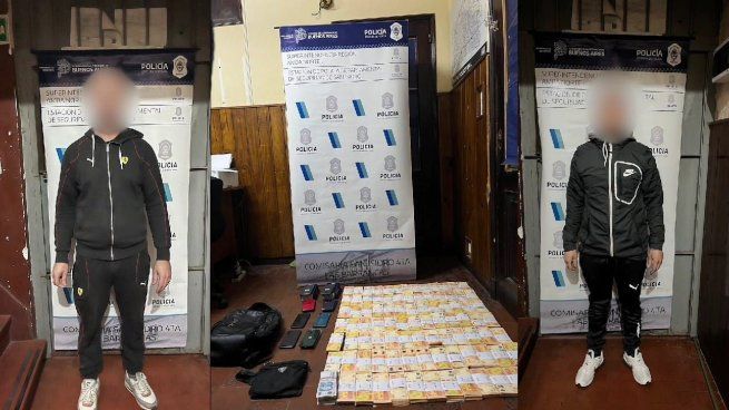 Los detenidos trasladaban $9 millones y 8 teléfonos celulares.