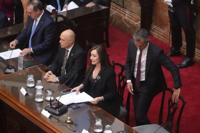 La vicepresidenta, Victoria Villarruel. La vicepresidenta, Victoria Villarruel.