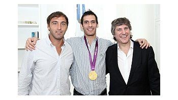 Carlos Retegui, Sebastián Crismanich y Amado Boudou