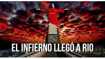 La imagen más icónica de Río de Janeiro, vestida de Independiente.