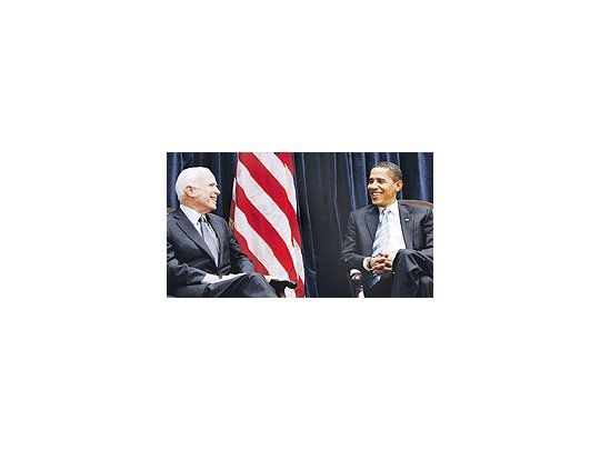 John McCain visitó ayer a Barack Obama en Chicago. El encuentro prolongó el buen climaentre ambos, patente ya en sus elogiados discursos de la noche de las elecciones presidenciales.