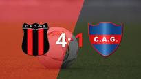 def. de belgrano goleo 4-1 a güemes (se) con triplete de gabriel benegas
