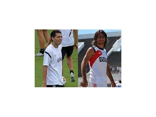 Riquelme y Ponzio, protagonistas del Superclásico.