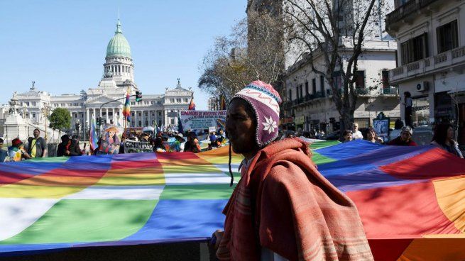 El Tercer Malón de la Paz llegó al Congreso.