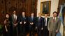 Milei with OpenAI executives at the Casa Rosada this Friday.