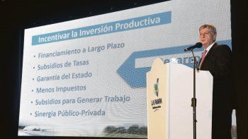 Estrategia. Ziliotto, al lanzar el Plan de Promoción de la Inversión Productiva.