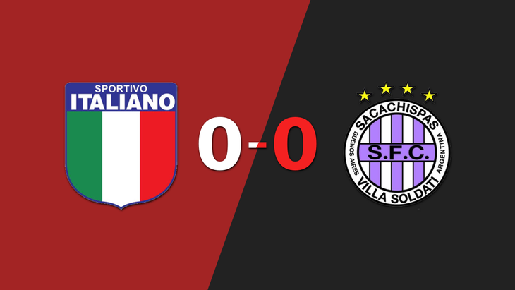 Sin goles, Sp. Italiano y Sacachispas igualaron el partido
