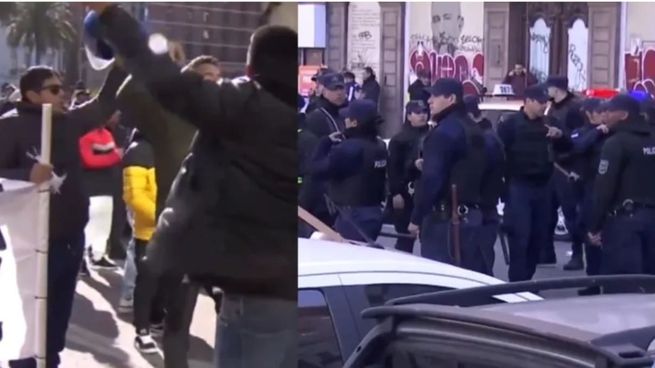 Corridas, heridos y tensión durante la protesta pesquera.