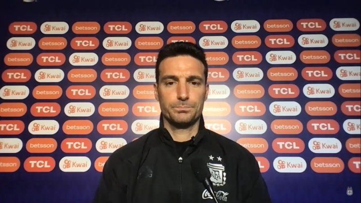Scaloni se manifestó conforme con las situaciones que genera la Selección aunque reconoció que Argentina debe marcar más goles.