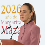 Claudia Sheinbaum en la Mañanera del Pueblo.