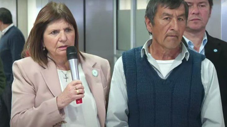 José Peña junto a la ministra de Seguridad, Patricia Bullrich.