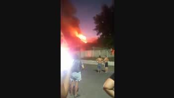 impresionante incendio en la estacion de trenes de villa fiorito