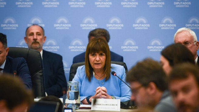 Patricia Bullrich durante su última visita a Diputados, en enero de este año.