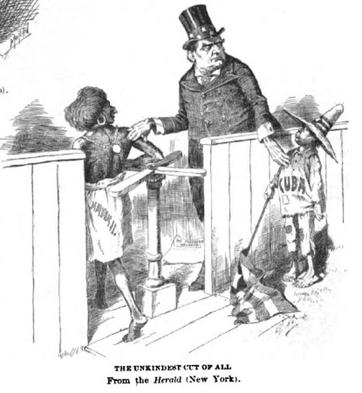Conscientes de los gastos que les implicaría la incorporación de Cuba a la Unión, EE.UU. optó por anexar Hawái -producciones similares, mayor cohesión social y mayor valor estratégico-. En 1902 Cuba alcanzó su independencia y las tropas norteamericanas en la isla se redujeron a 100/200 soldados en la base de Guantánamo, una estación para el reaprovisionamiento de carbón de los barcos. Conscientes de los gastos que les implicaría la incorporación de Cuba a la Unión, EE.UU. optó por anexar Hawái -producciones similares, mayor cohesión social y mayor valor estratégico-. En 1902 Cuba alcanzó su independencia y las tropas norteamericanas en la isla se redujeron a 100/200 soldados en la base de Guantánamo, una estación para el reaprovisionamiento de carbón de los barcos.