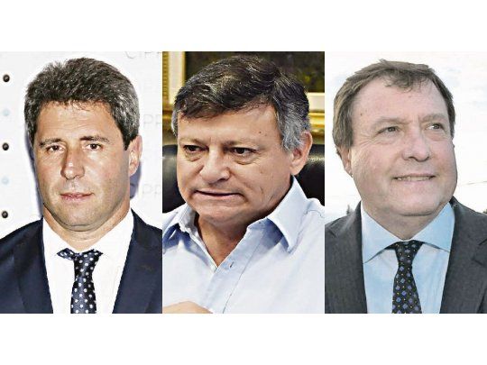 Sergio Uñac, Domingo Peppo y Alberto Weretilneck