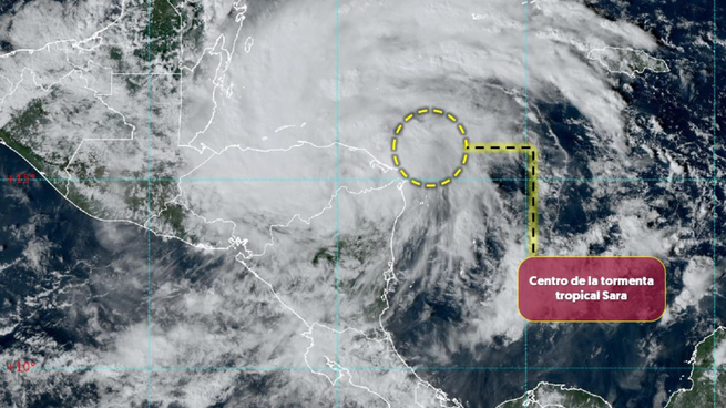 Tormenta Tropical Sara en México: a qué hora impacta, en qué estados y con qué fuerza.