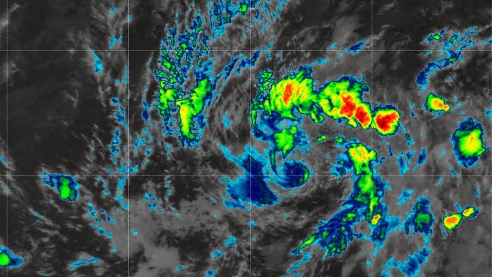 Imagen satelital del ciclón tropical Amanda, el primero de la temporada 2026 en el Océano Pacífico.