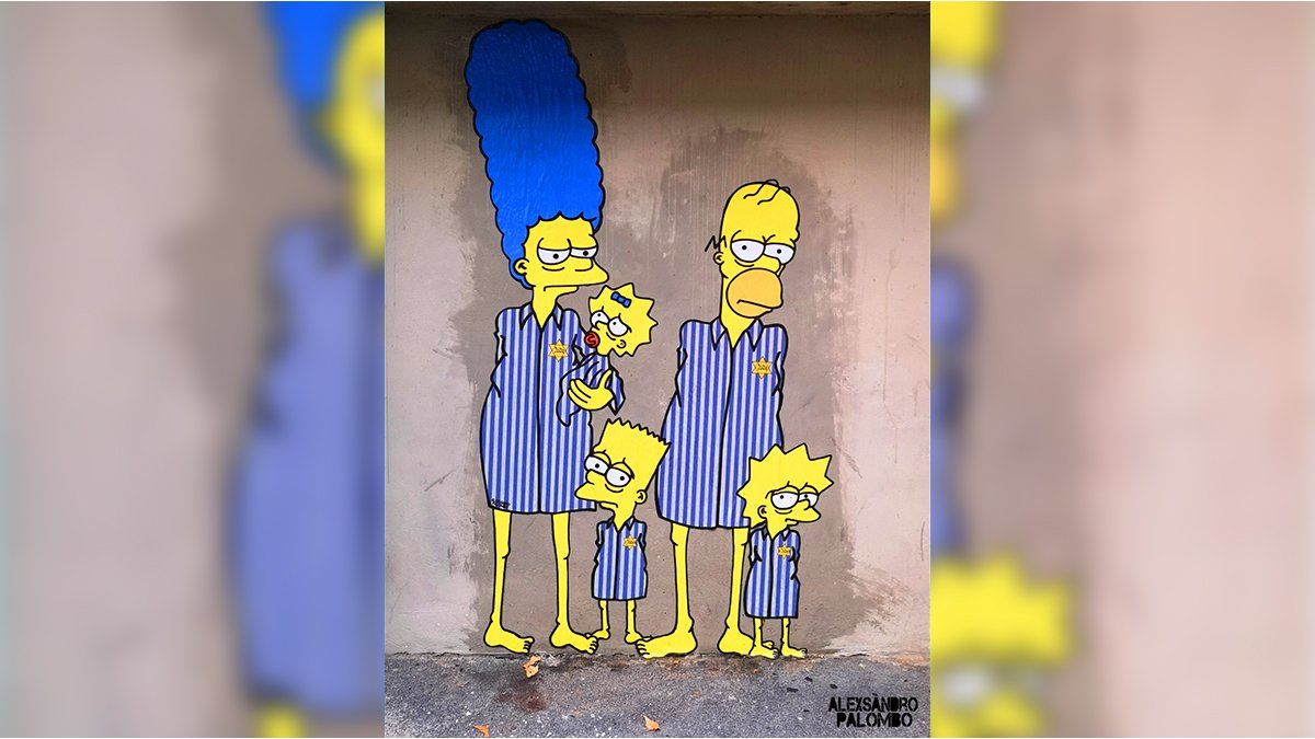 They vandalized a mural of The Simpsons commemorating the Holocaust