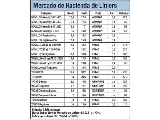 Subas en todas las categorías en Liniers