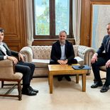 Ignacio Torres, Manuel Adorni y Diego Santilli, reunidos en la Casa Rosada. Ignacio Torres, Manuel Adorni y Diego Santilli, reunidos en la Casa Rosada.