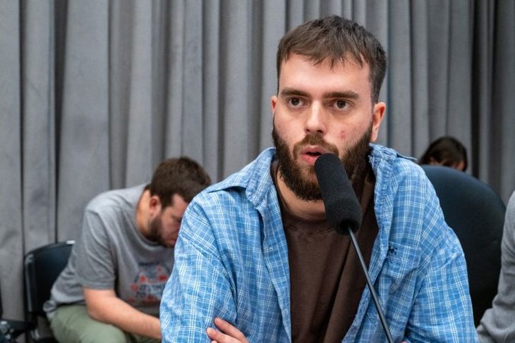 Luca Bonfante del PTS es una de las caras visibles de la lucha universitaria del año pasado. Luca Bonfante del PTS es una de las caras visibles de la lucha universitaria del año pasado.