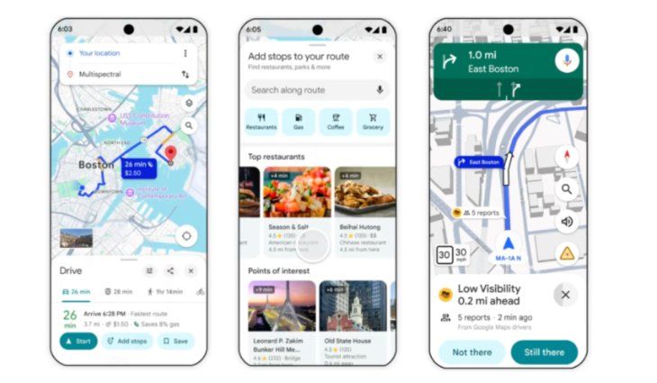 Google Maps mostrará mejores alternativas de rutas, reseñas de lugares e ideas de paradas durante tu viaje.