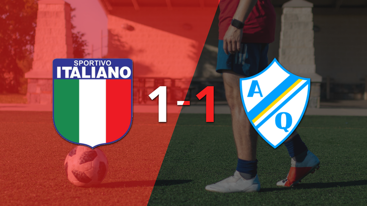 Sp. Italiano y Arg. de Quilmes se reparten los puntos y empatan 1-1