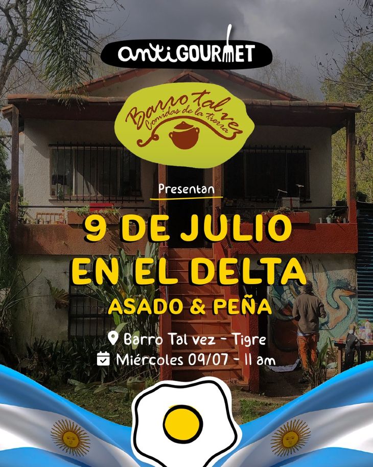 Parrilla, vino y guitarreada en el Delta: Antigourmet celebra el 9 de julio con una peña patria a orillas del río. Parrilla, vino y guitarreada en el Delta: Antigourmet celebra el 9 de julio con una peña patria a orillas del río.