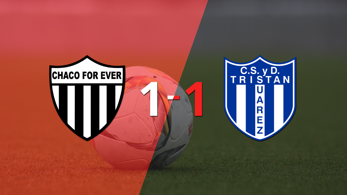 Chaco For Ever and Tristán Suárez matched 1 to 1