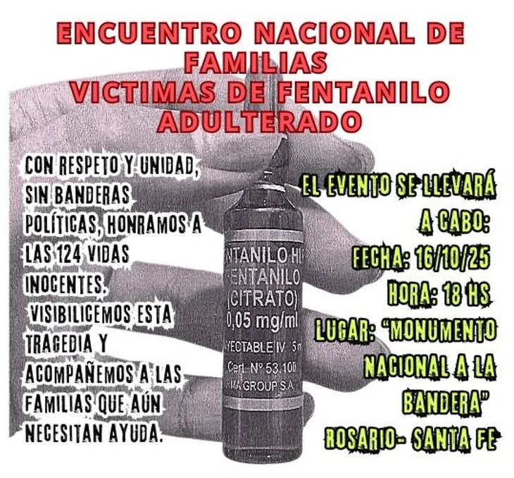 El “Encuentro Nacional de Familias Víctimas de Fentanilo Contaminado” busca unir a damnificados de todo el país. El “Encuentro Nacional de Familias Víctimas de Fentanilo Contaminado” busca unir a damnificados de todo el país.
