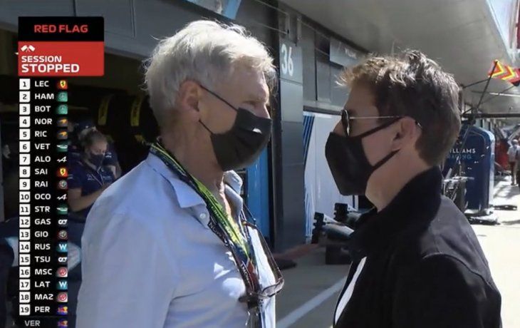 F1: Tom Cruise y Harrison Ford, presentes en el Gran Premio de Inglaterra.