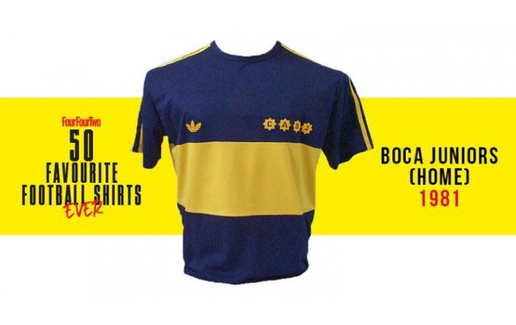 La remera que Boca utilizó en 1981.