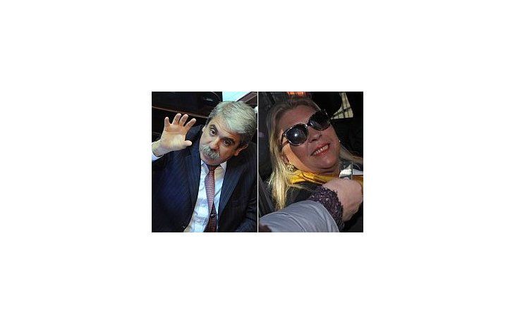 Aníbal Fernández y Elisa Carrió
