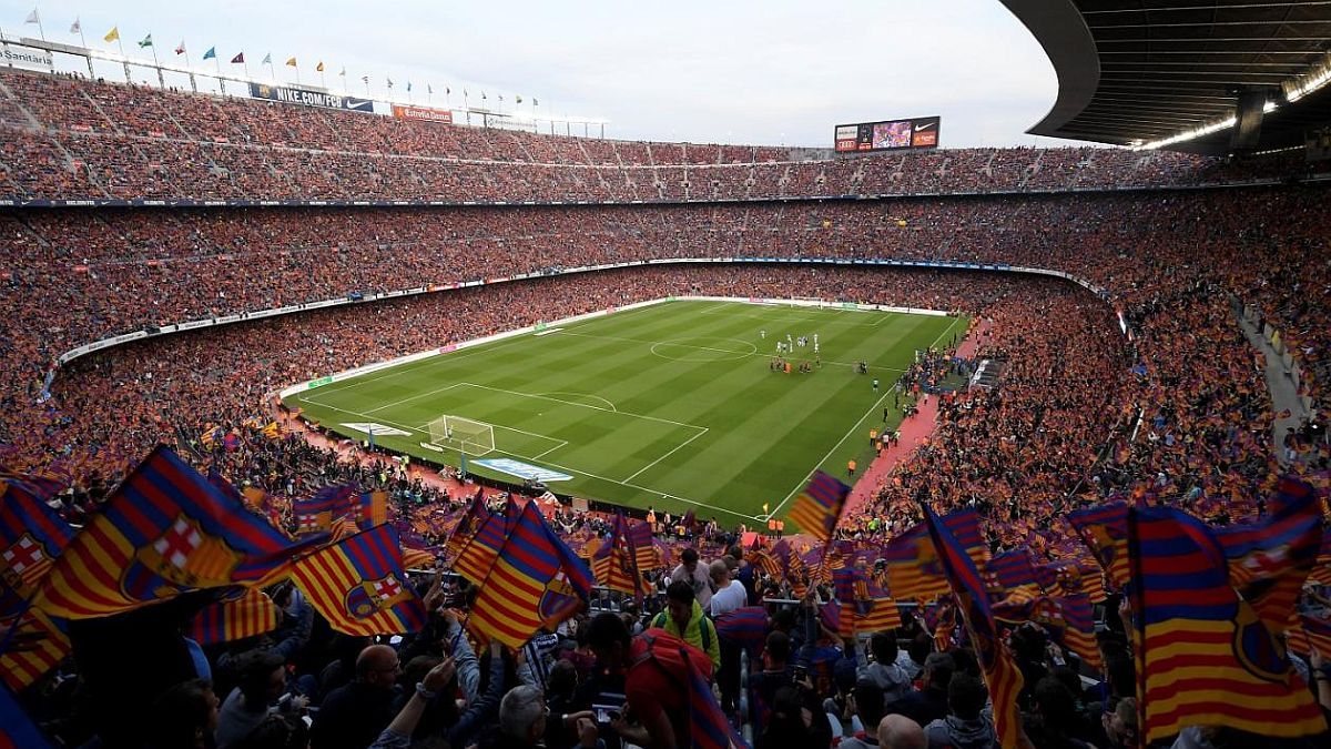 Barcelona offers members parts of the grass and seats of the “old” Camp Nou