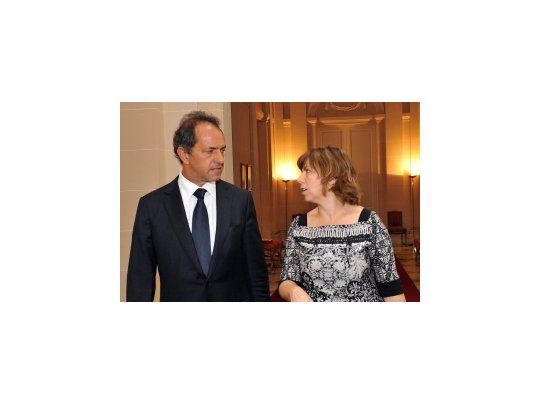 Daniel Scioli y su ministra de Economía, Silvia Batakis.
