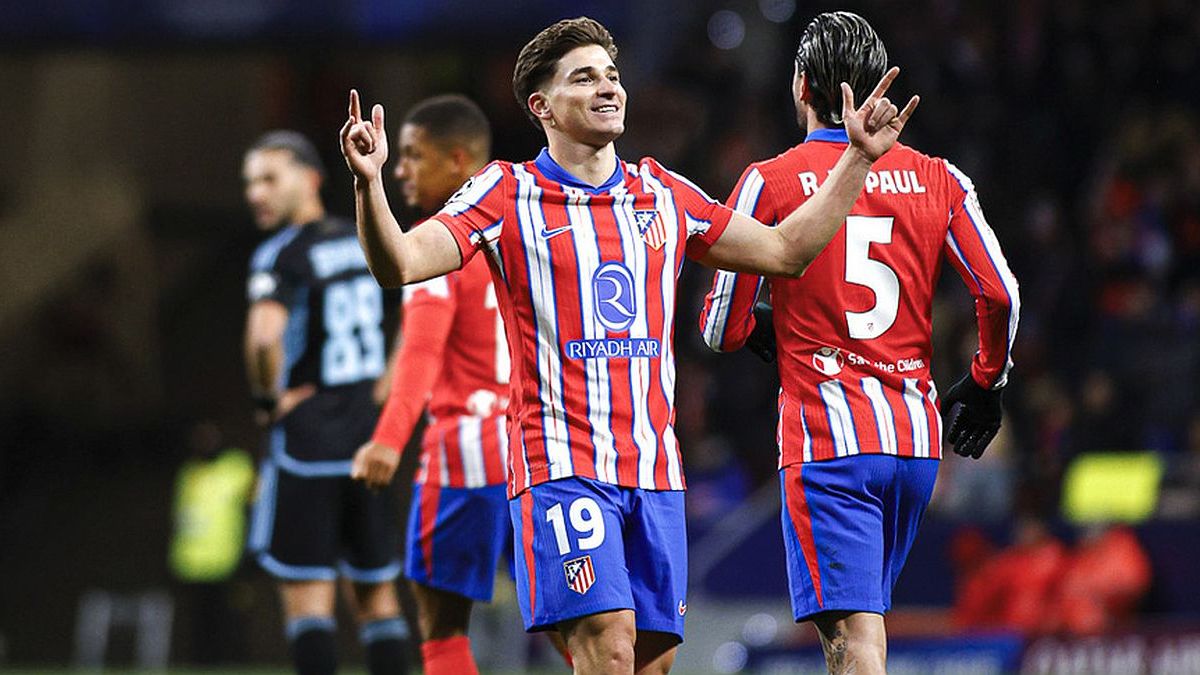 Great goal from Julián Álvarez so that Atlético de Madrid adjusts its course in the Champions League