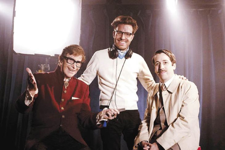 Silvio Soldán, director Mateo Bendesky and the protagonist of the work 