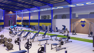 Así se verá el nuevo gimnasio de Boca. Así se verá el nuevo gimnasio de Boca.